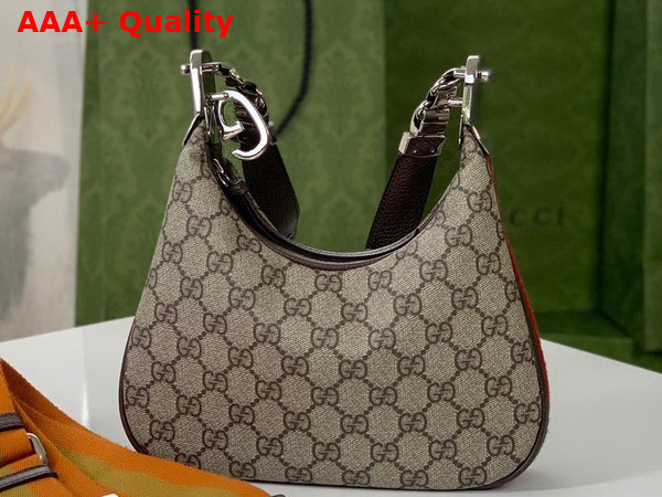 Gucci Attache Small Shoulder Bag Beige and Ebony GG Supreme Canvas 699409 Replica