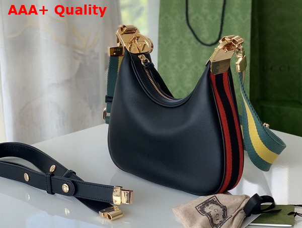 Gucci Attache Small Shoulder Bag Black Leather 699409 Replica