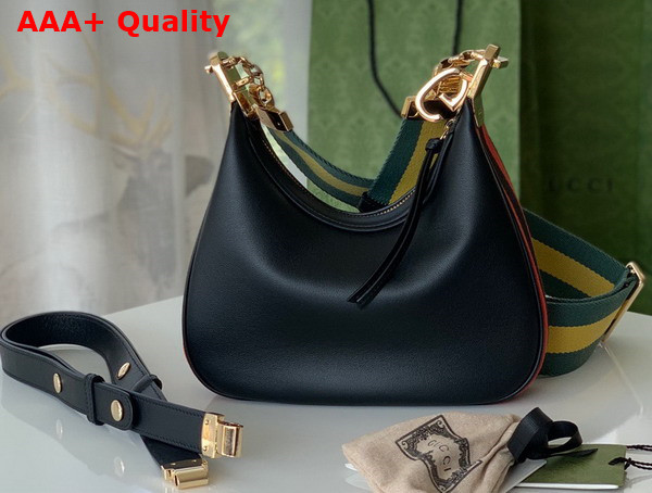 Gucci Attache Small Shoulder Bag Black Leather 699409 Replica