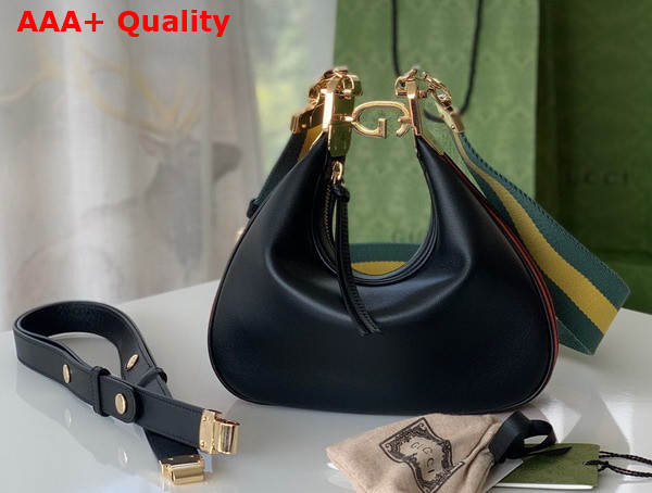 Gucci Attache Small Shoulder Bag Black Leather 699409 Replica