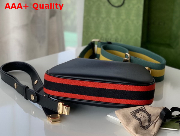 Gucci Attache Small Shoulder Bag Black Leather 699409 Replica