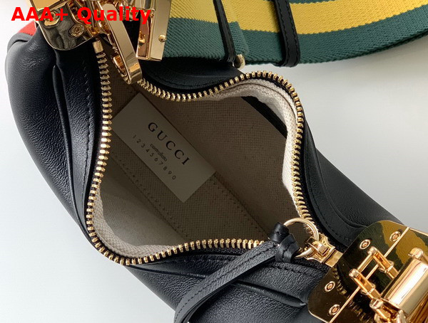 Gucci Attache Small Shoulder Bag Black Leather 699409 Replica