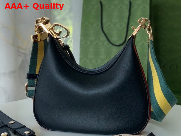 Gucci Attache Small Shoulder Bag Black Leather 699409 Replica