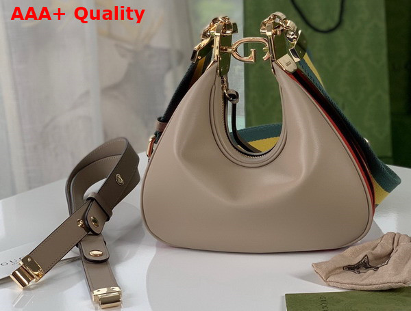 Gucci Attache Small Shoulder Bag Oatmetal Leather 699409 Replica