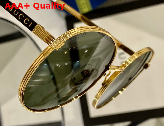 Gucci Aviator Frame Sunglasses Blue and Silver Replica