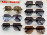 Gucci Aviator Metal Sunglasses Gold GG Patterned Lenses Replica