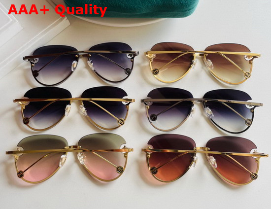 Gucci Aviator Metal Sunglasses with Bee Replica