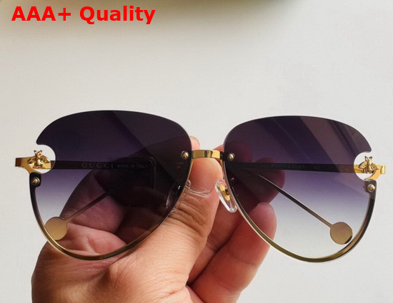 Gucci Aviator Metal Sunglasses with Bee Replica