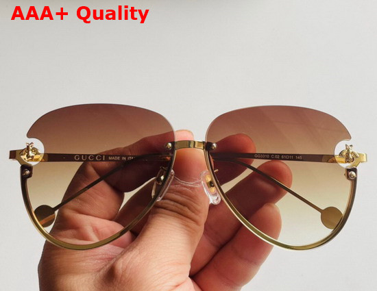 Gucci Aviator Metal Sunglasses with Bee Replica