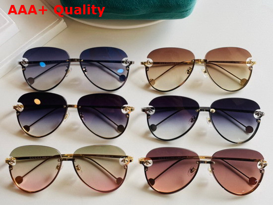 Gucci Aviator Metal Sunglasses with Bee Replica