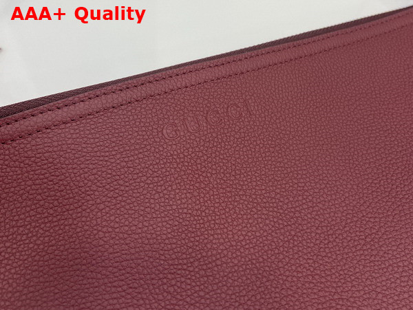 Gucci B Small Crossbody Bag in Rosso Ancora Red Soft Grainy Leather 801887 Replica