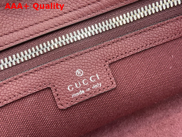 Gucci B Small Crossbody Bag in Rosso Ancora Red Soft Grainy Leather 801887 Replica