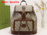 Gucci Backpack with Interlocking G Beige and Ebony GG Supreme Canvas 674147 Replica