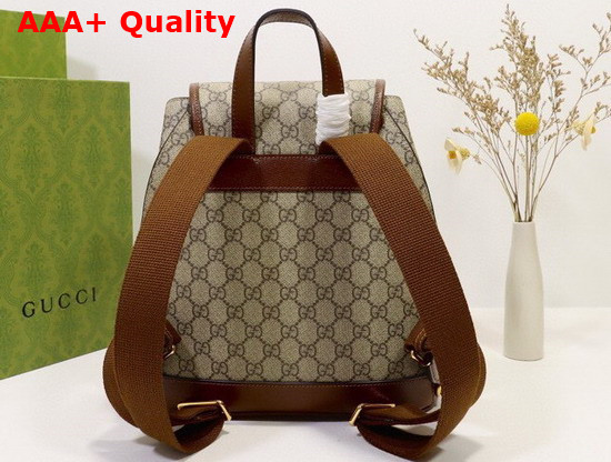 Gucci Backpack with Interlocking G Beige and Ebony GG Supreme Canvas 674147 Replica