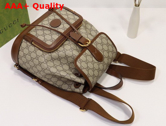 Gucci Backpack with Interlocking G Beige and Ebony GG Supreme Canvas 674147 Replica