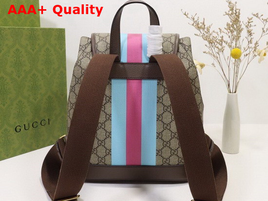 Gucci Backpack with Interlocking G GG Supreme Canvas with Gentum Stars G and Web Print 674147 Replica