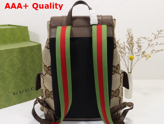 Gucci Backpack with Jumbo GG Camel and Ebony Jumbo GG Canvas 678829 Replica