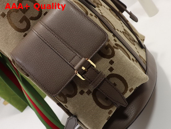 Gucci Backpack with Jumbo GG Camel and Ebony Jumbo GG Canvas 678829 Replica