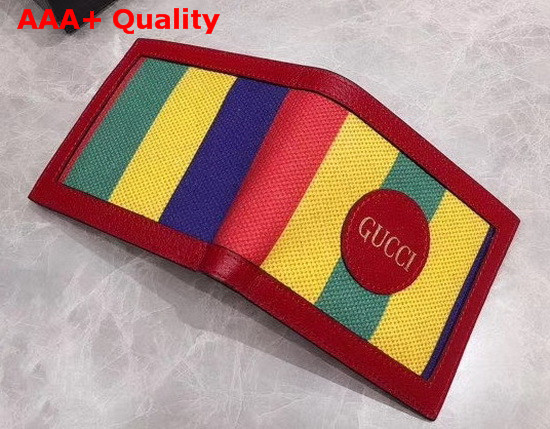 Gucci Baiadera Stripe Canvas Coin Wallet Replica