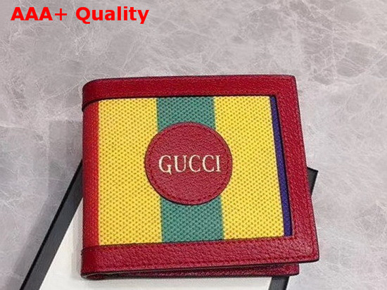 Gucci Baiadera Stripe Canvas Coin Wallet Replica