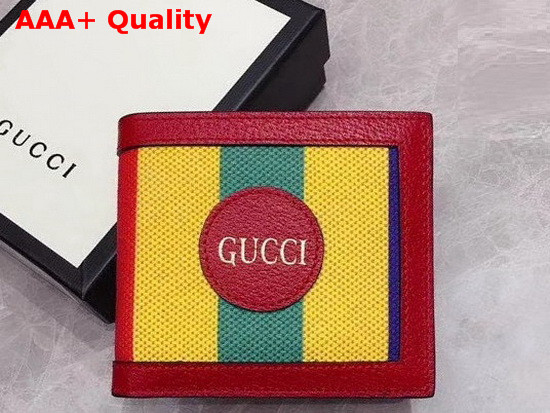 Gucci Baiadera Stripe Canvas Coin Wallet Replica