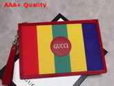 Gucci Baiadera Stripe Canvas Pouch 625602 Replica