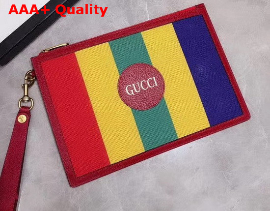 Gucci Baiadera Stripe Canvas Pouch 625602 Replica