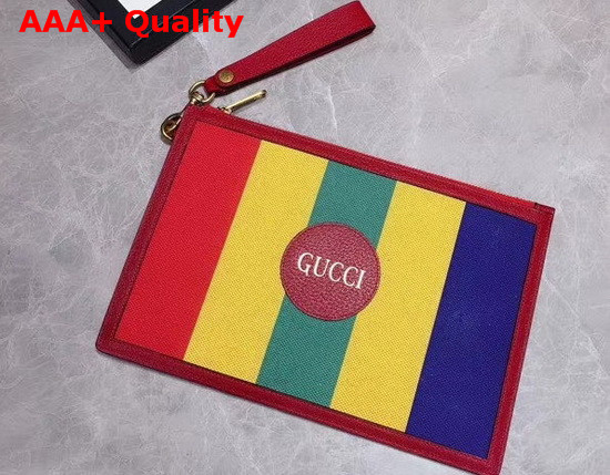 Gucci Baiadera Stripe Canvas Pouch 625602 Replica