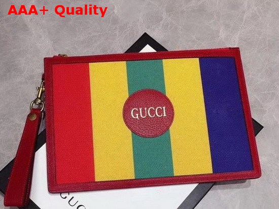 Gucci Baiadera Stripe Canvas Pouch 625602 Replica