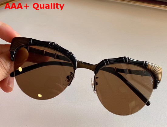 Gucci Bamboo Effect Cat Eye Sunglasses Replica