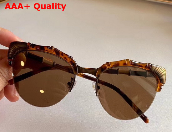 Gucci Bamboo Effect Cat Eye Sunglasses Replica