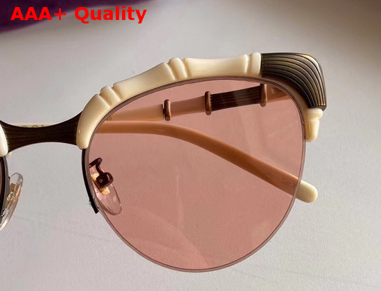 Gucci Bamboo Effect Cat Eye Sunglasses Replica