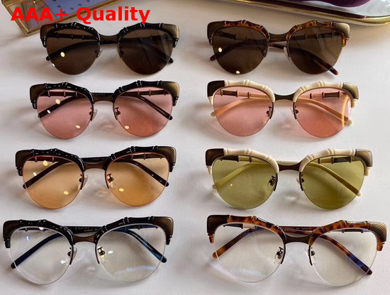 Gucci Bamboo Effect Cat Eye Sunglasses Replica