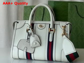 Gucci Bauletto Small Top Handle Bag in White Leather 715772 Replica