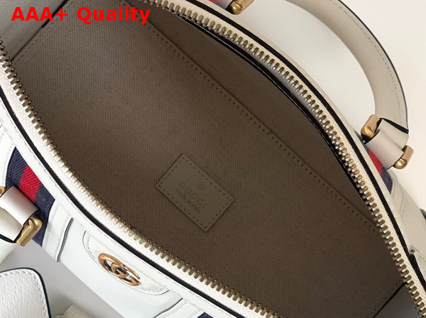 Gucci Bauletto Small Top Handle Bag in White Leather 715772 Replica