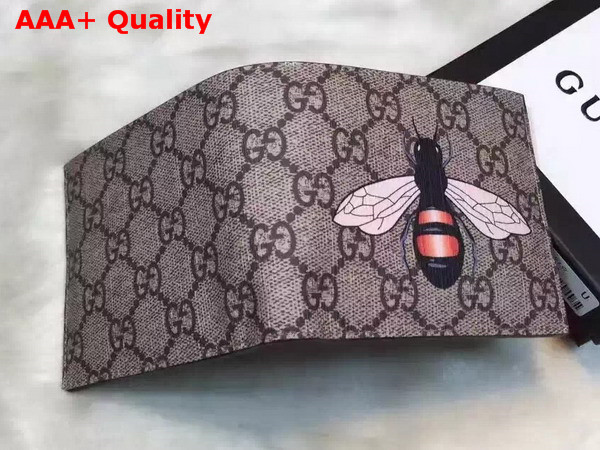 Gucci Bee Print GG Supreme Wallet Replica