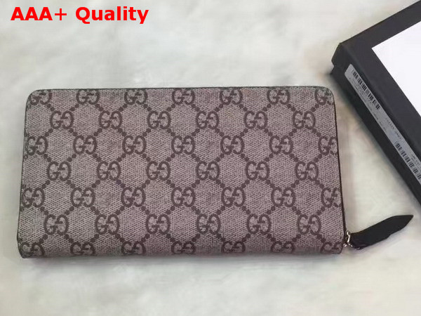 Gucci Bee Print GG Supreme Zip Around Wallet Replica