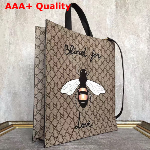 Gucci Bee Print Soft GG Supreme Tote Replica