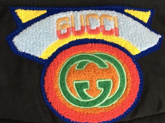 Gucci Belt Bag with Gucci 80s Patch Black Nylon 536842