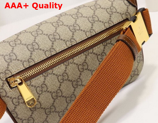 Gucci Belt Bag with Interlocking G in Beige and Ebony GG Supreme Canvas 682933 Replica