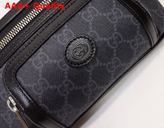 Gucci Belt Bag with Interlocking G in Black GG Supreme Canvas 682933 Replica