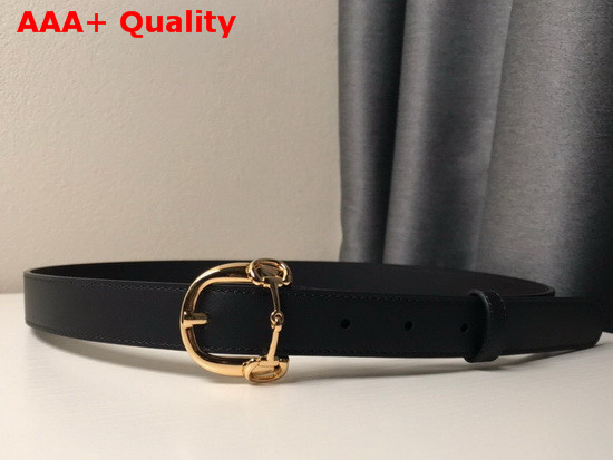 Gucci Belt with Horsebit Buckle Black Leather 633125 Replica