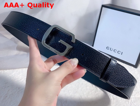 Gucci Belt with Square G Buckle Black Leather Replica