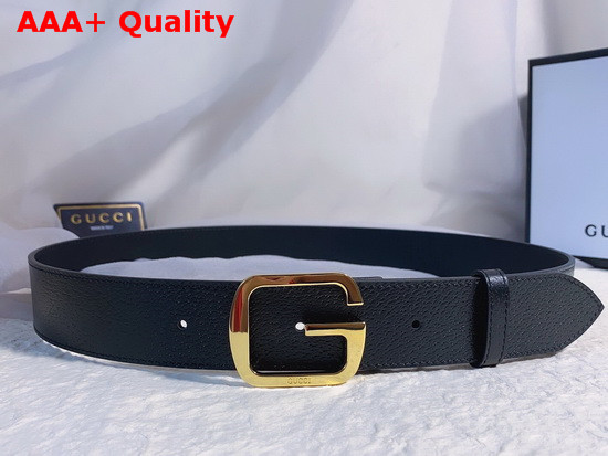 Gucci Belt with Square G Buckle Black Leather Replica