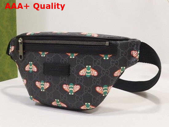 Gucci Bestiary Belt Bag with Bees Black GG Supreme Canvas 675181 Replica