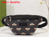 Gucci Bestiary Belt Bag with Bees Black GG Supreme Canvas 675181 Replica