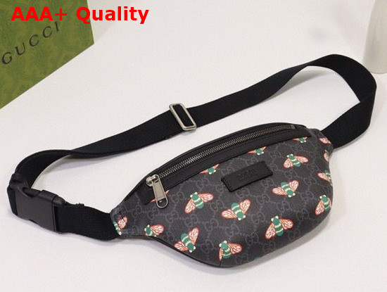 Gucci Bestiary Belt Bag with Bees Black GG Supreme Canvas 675181 Replica