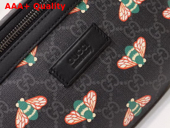 Gucci Bestiary Belt Bag with Bees Black GG Supreme Canvas 675181 Replica