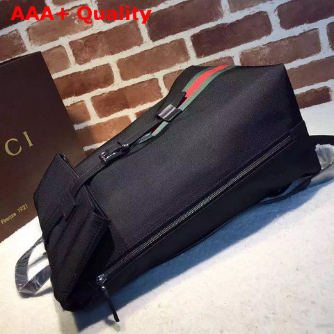 Gucci Black Techno Canvas Backpack Replica