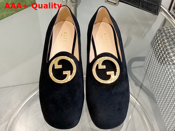 Gucci Blonde Womens Ballet Flat in Black Suede 723395 Replica